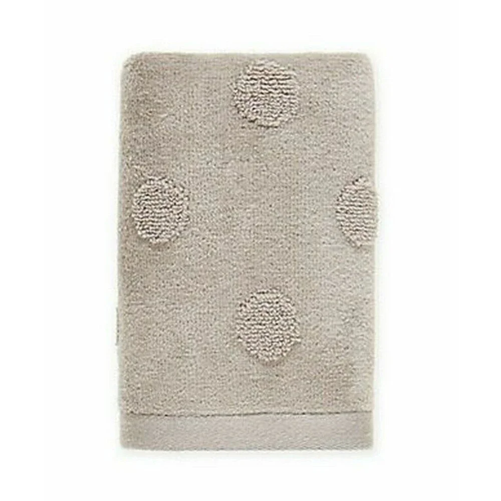 Christmas Holiday Fingertip Towels Raised Polka Dots Set of 2 Bathroom Gray